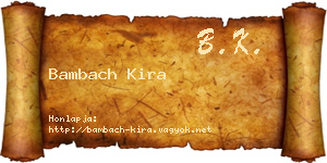Bambach Kira névjegykártya
